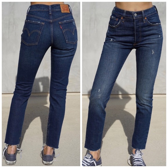 levi's raw hem jeans